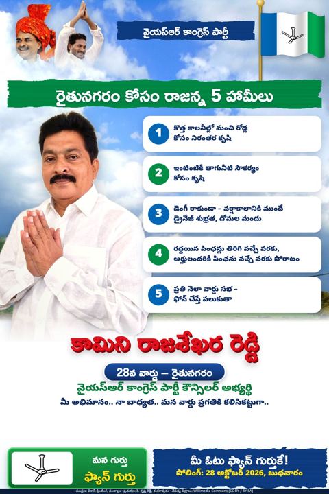 రైతునగరం కోసం రాజన్న 5 హామీలు